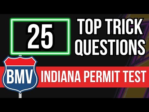 Indiana BMV Permit Test 2026 (25 Top Trick Questions)