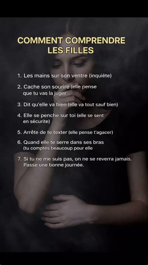 COMMENT COMPRENDRE LES FILLES - Signes et significations #filles #psychologie #comprendre #relations