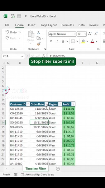 Timeline Filter📌 #microsoft #excel #ltsc #microsoftexcel #tips #tricks #cara #timeline #filter #excel