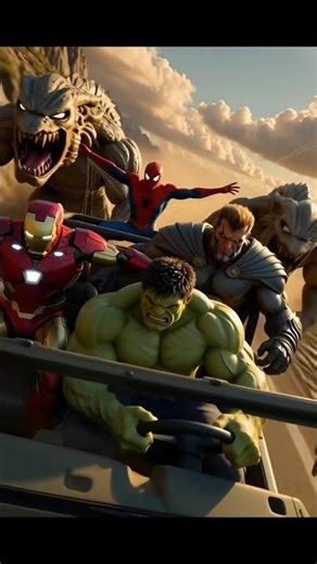 Aisi driving aaj tak nhi dekhi hogi 😱 No brake only Destruction🔥🔥#Hulk#IronMan#SpiderMan#Thanos