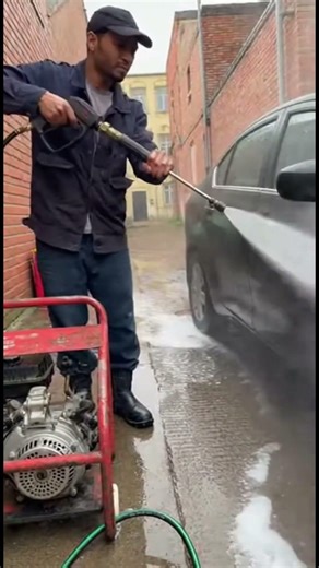 Local Car Wash Using Simple High Pressure Machine | Real Street Cleaning 4K