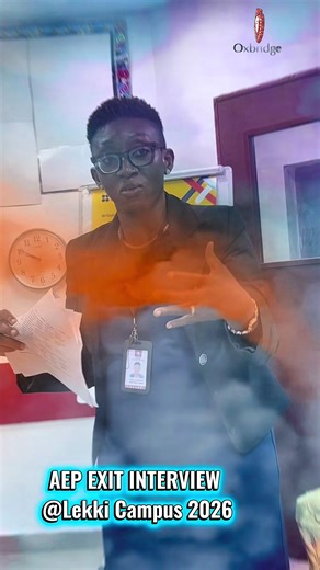 At Oxbridge Tutorial College, our students took center stage during the AEP Exit Interview, thoughtfully reflecting on their academic journey, the lessons learned, and the growth they experienced throughout their time with us. Their inspiring insights reaffirm our commitment to excellence, discipline, and holistic development. 📍 Lekki Campus: 15 Whitesands Street, Lekki Phase 1, Lagos 📍 Ikeja Campus: 49, Sobo Arobiodu Street, GRA Ikeja, Lagos #OxbridgeTutorialCollege #AEPExitInterview #Student