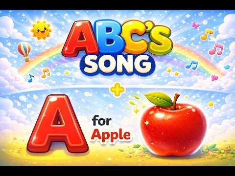 The Cutest ABC Song Ever! 🎶 📚🎤 Alphabet Song! Easy & Fun! Learn A for Apple, B for Ball & More!
