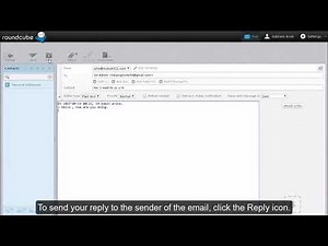 Roundcube - Replying to an email