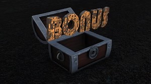 3D Chest Opening "BONUS" Text Animation