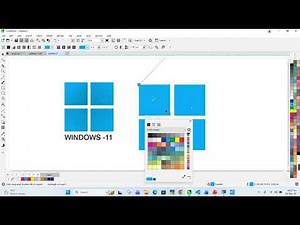 How to create windows 11 logo in #Corel draw#word#excel#computerknowledge