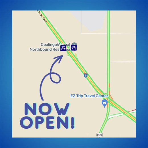 Coalinga/Avenal Rest Area is now open! CHP - Coalinga Caltrans, District 10 | Caltrans Central Valley District 6 | Facebook