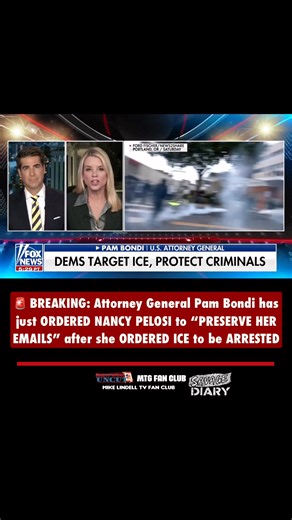 🚨 BREAKING: Attorney General Pam Bondi has just ORDERED NANCY PELOSI to “PRESERVE HER EMAILS” after she ORDERED ICE to be ARRESTED | Marjorie Taylor Greene Fan Club