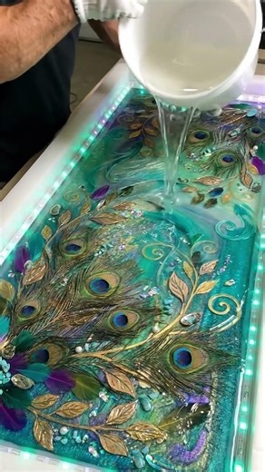 Building a Peacock Feather Headboard with LED Lights 🦚✨