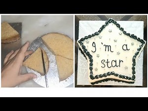 Star Shaped Cake without Star Shaped pan. How to make a Star Shaped cake using Round Cake