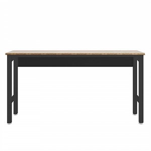 Manhattan Comfort Fortress 72.4 in. W x 20.5 in. D Gray Garage Workbench Table with Composite Wood Top 6GMC-CH
