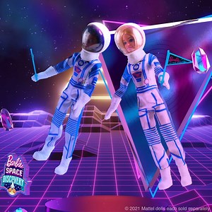 Orbit the fun! Barbie Space Discovery playsets and accessories give little ones the confidence to explore distant worlds for zero-gravity adventure. bit.ly/BarbieSpaceTGT | Barbie