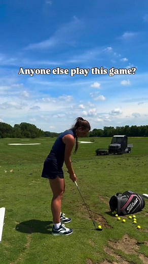I feel like every golfer did this growing up: you HAVE to make it before you leave... Honestly idk if l've ever gotten it on the first try like this😃 SHOE 👟; @Duca del Cosma USA Official TOP: Bad Birdie SKIRT: Puma