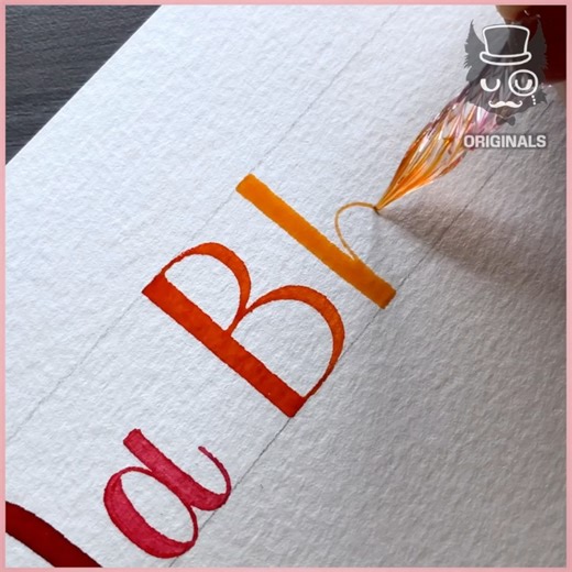 Writing the Alphabet in Calligraphy ! 🌈😵🖌️🔠 | Simple