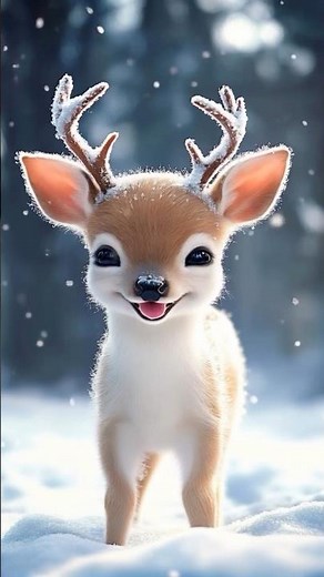 OMG! Fawn's First Snow Day is the Cutest Thing You'll See Today 🥺❄️#shortvideo #shortsfeed #shorts