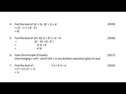 ISC Computer Science Solution of Principle of duality