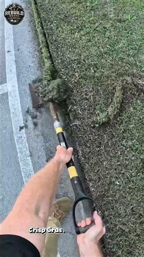 Perfect Lawn Edge Cutting Process 🌱🔥 #Landscaping #LawnCare #Satisfying