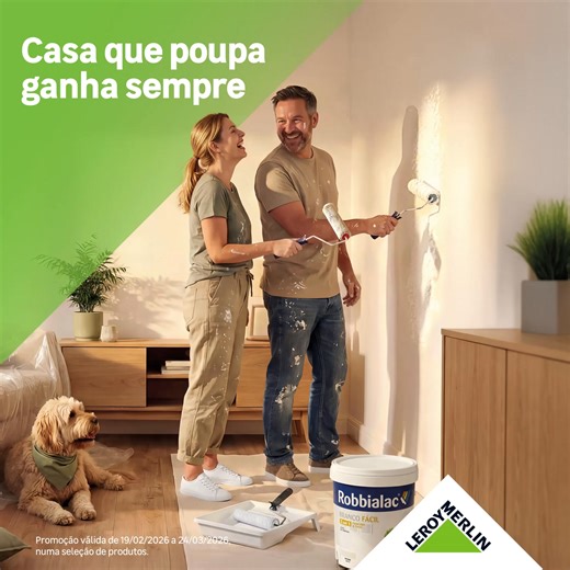 A sorte chegou à tua casa com descontos até 30%. Aproveita agora. Sabe mais numa loja, na app ou em leroymerlin.pt | Leroy Merlin