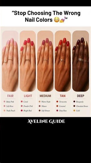 How to Choose the Best Nail Color for Your Skin Tone 💅✨ #NailColors #SkinToneGuide #NailPolish