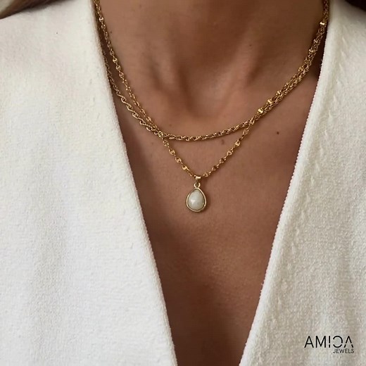 Raw Moonstone Necklace, Moonstone Pendant Gold, Natural Stone Necklace, June Birthstone, Gift for Wife - Etsy