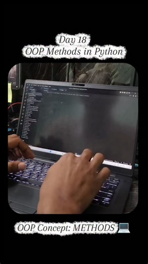 PEPS-TECH_Hosur on Instagram: "Python OOP Methods = Object Actions ⚡ Method = Class-la define pannura function that tells exactly enna object panna mudiyum. Classes = Blueprint, Methods = Actions. Methods master pannina, OOP kooda master! 💪 #Day18 #OOPinPython #PythonInTamil #LearnPython #PythonBasics #PythonReels #ObjectOrientedProgramming #CodingEducation #CodeTamil #TechReels"