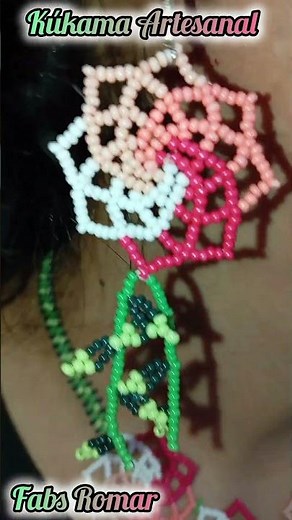collar / aretes de chaquira paso a paso