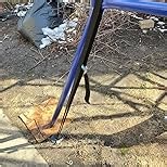 Eurmax USA 4-Pc Pack Spiral Stakes Heavy Duty Anchor Kit Ice Screw Anchor for Trampoline, Tents, tarps, Canopies,car Ports,Dog tie Out and etc Bonus Tie Down Straps 4-Pc Pack (Black)