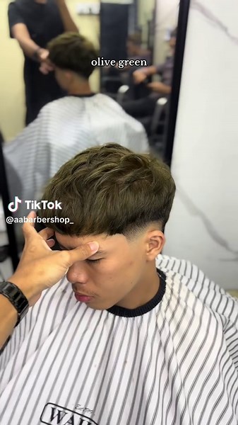 Olive Green Hair Color Transformations at AABarbershop