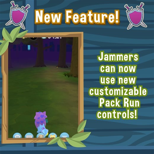 New Pack Run Controls are available for all Jammers! Once in a pack run, you can change your settings by clicking on the wheel button in the top right corner. Original pack run controls can be restored by toggling the 'Use New Camera' button to 'OFF'. #animaljam #kidsgames #gaming #animals #animaljamplaywild #AJPW #fyp #new #AJupdate | Animal Jam