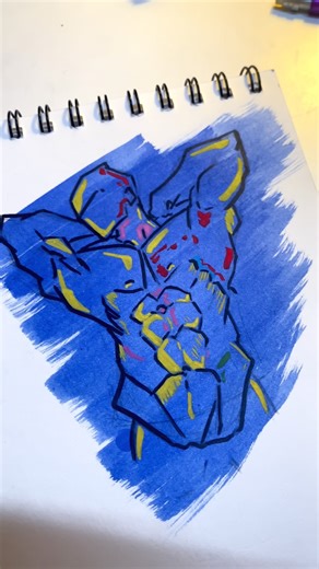 How to draw color ful radiant six pack