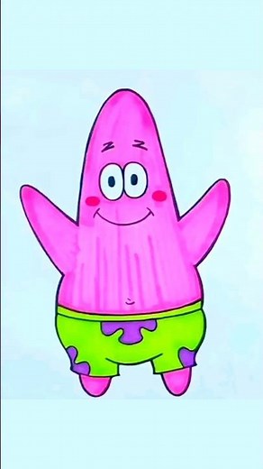 Super Easy Patrick Drawing ⭐ | Simple Cartoon Drawing