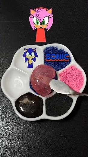 Sonic Team 🌀 Color Mixing battle. Amy, Shadow, Tails, Knuckles #satisfying #sonic #colormixing #art