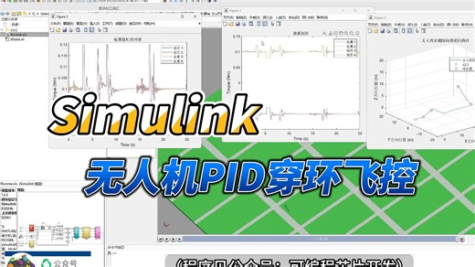 基于PID控制器的四旋翼无人机穿环飞行控制系统simulink建模与仿真
