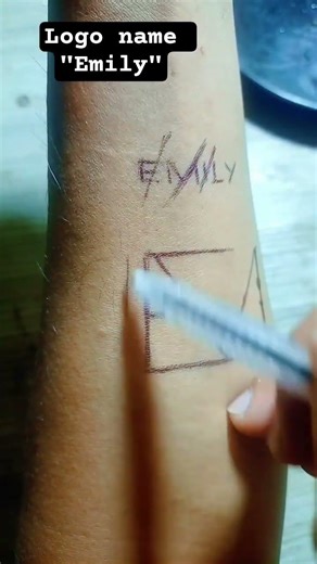 Connecting letters to form a logo name #namearts #tattoo
