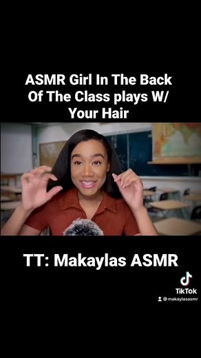 ASMR Girl in the back of the class plays w/ your hair #shorts #youtubeshorts