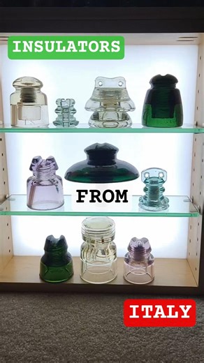 Dazzling Italian Glass Insulators! #Italy #insulator #glass #collection #vintage #history