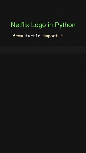 Netflix logo in Python #python #coding #programming #netflix #turtle