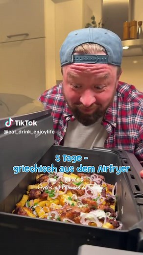 Gyros mit Pommes & Tzatziki aus dem Airfryer – Tag 1