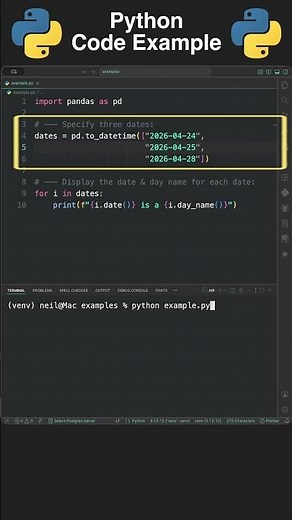 Python code example - How to show the name of a day for a date