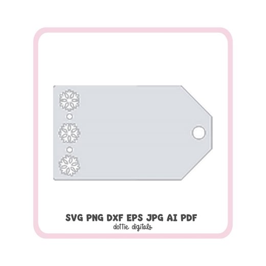 Snowflake Gift Tag Template SVG PNG DXF, Festive Cut File, Christmas Xmas Cricut & Silhouette Design - Etsy UK