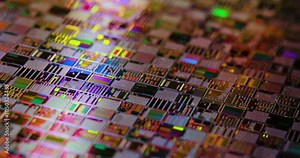 Silicon semiconductor wafer close-up. In electronics, a wafer also called a slice or substrate is a thin slice of semiconductor, a crystalline silicon, used for the fabrication of integrated circuits