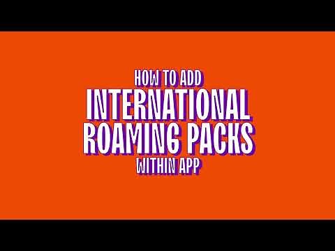 How to add International Roaming Packs within app