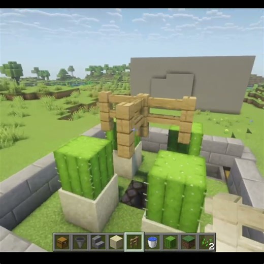 basic cactus farm🌵l #minecraft #craft #gaming