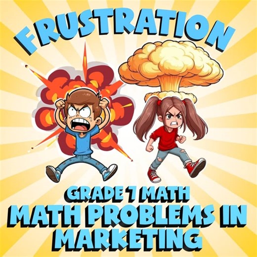 Math Problems in Marketing FRUSTRATION Math Game - No Prep Grade 7 Review