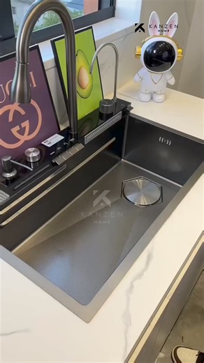 33K views · 216 reactions | Meet the future of kitchen sinks: the Modern Kitchen Sink KH-01! With 5 Piano Key Functions and free stainless baskets and chopping board, it's the upgrade your kitchen has been waiting for. #modernkitchen #Smartsinks #homebuddiesph | Kanzen Home | Facebook