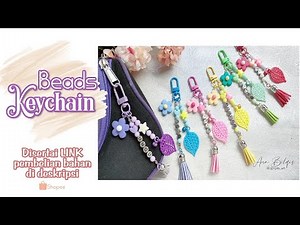 Beads Keychain / Gantungan Kunci Manik manik / Gantungan Kunci Nama