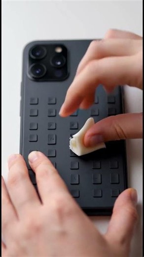 Clean between phone keys using sticky tack #Shorts