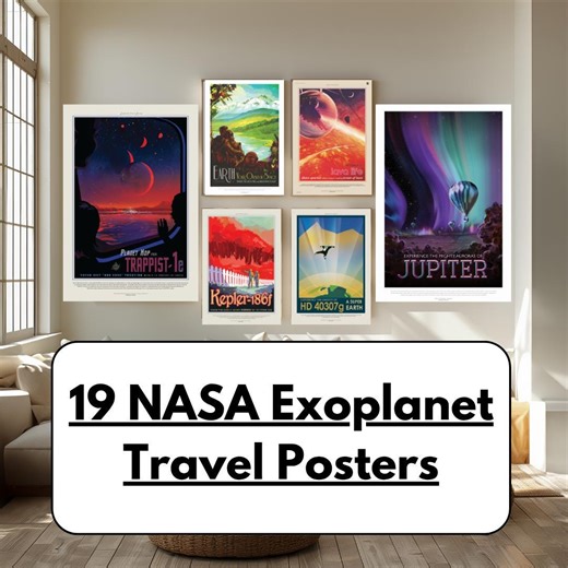NASA Exoplanet Travel Posters, Retro Sci-fi Art Prints (digital Download) - Etsy