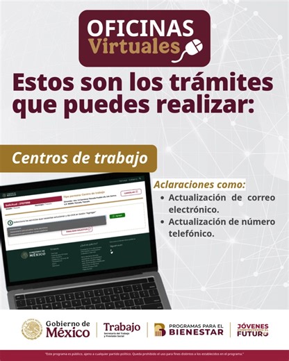¿Ya conoces las oficinas virtuales? 👩‍💻 📌Consulta la de cada estado en: https://jovenesconstruyendoelfuturo.stps.gob.mx/oficinas/ #JóvenesConstruyendoElFuturo #OficinasVirtuales | Jóvenes Construyendo el Futuro