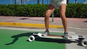 1K views · 24 reactions | Welcome new member of our JETSURF Motorized Skateboard family. The YACHT, skateboard with real teak wood on the TOP with luxury white airless wheels & white painted carbon fiber body! | Jetsurf - official | Facebook